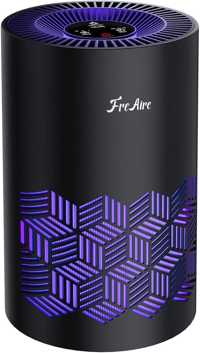 FreAire Air Purifiers for Home, Air Purifiers for Home with Lights, HEPA Air Purifier Removes Dust Smoke