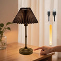Cordless LED Table Lamp with Dimmer, Built-in Rechargeable Battery, 3-Level Brightness, Patio Table Lamp, Bedside Night Lamp, Ambient Light Desk Lamp for Home Decor Restaurant, Gift for Men