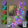 H-Wniniai Enchanted Vines for Home Decor, Christmas Decorations 18 Multi-Color 144 LED 6FT Willow Vine Lights Indoor Decor Artificial Plants Tree Lights for Walls Bedroom Living Room Decor Aesthetic