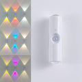 Motion Sensor Wall Lamp, Motion Sensor Light Indoor, Smart Night Light, Rechargeable Sensor Bathroom Light, Magnetic Mount lamp for Bedroom, Bathroom, Courtyard, Livingroom (White-7 Color)