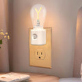 Plug in Night Light with Motion Sensor and Dusk to Dawn Sensor, Dimmable, 2200K Amber LED Nightlight for Bathroom, Bedroom, Kitchen, for Kids, Adults, 1-Pack