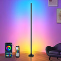 RGB LED Floor Lamp, RGB LED Corner Lamp with Music Sync, Remote Control Color Changing Ambience Light, 16 Million DIY Colors Timer Setting for Living Rooms, Bedrooms and Gaming Rooms