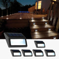 Solar Fence Lights, Waterproof Solar Outdoor Lights for Stairs Decks Steps Fences Patio Yard, LED Wall Sconce (Cool White/6 Pack)