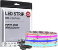 BTF-LIGHTING FCOB COB RGB LED Strip Light, UL Listed, 810LEDs/m High Density Flexible Color Changing Light, DC12V 9.8FT 10mm Width for Bedroom Cabinet Home Indoor Decor(No Adapter or Controller)