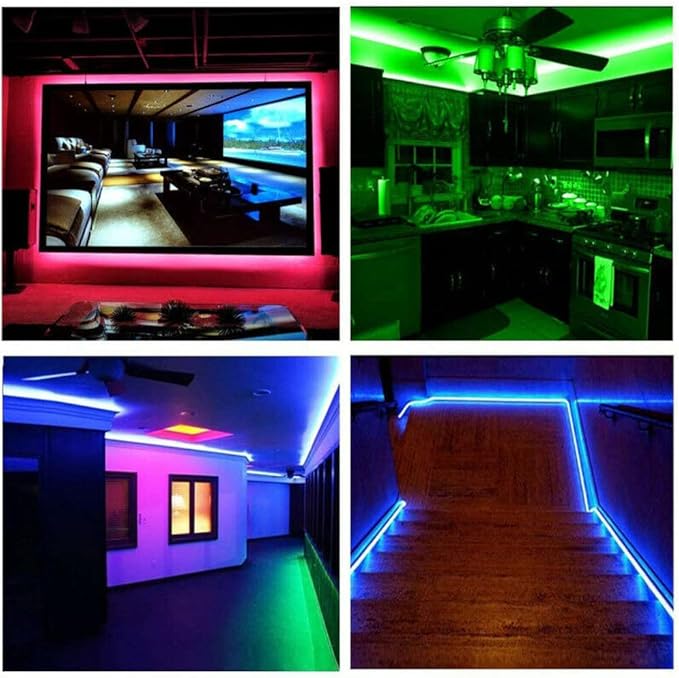 asky DC 5V LED Strip Light USB Mood Color Changing Lights TV Backlight RGB + Remote (2m)