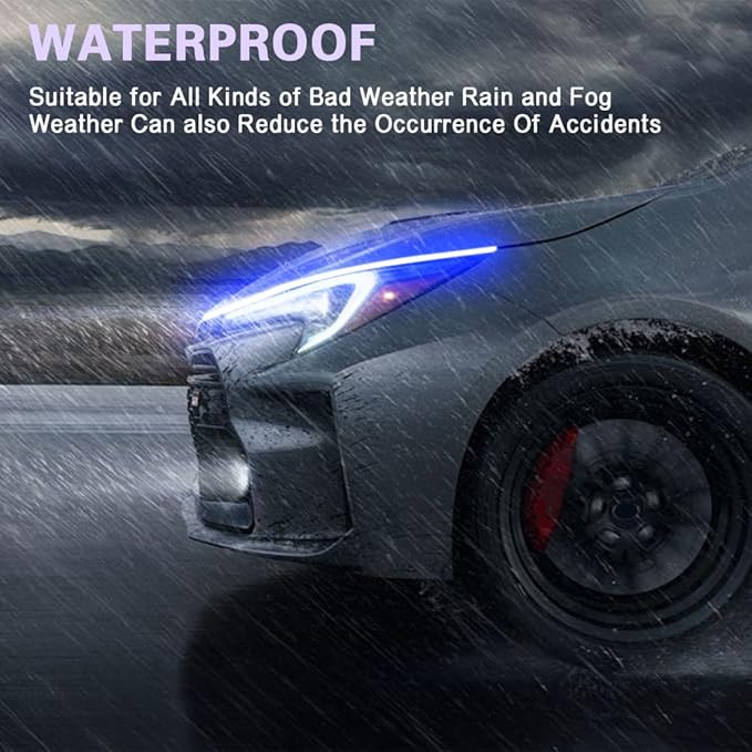 HAOBO 59 Inch Car Hood Light Strip, LED Strip Lights for Cars, Waterproof Auto LED Strip Light with Dynamic Scan Start-up Effect, Universal Engine Cover Decoration Accessories Fit Cars Trucks SUVs