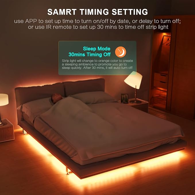6 PCS WIFI RGBCW Under Cabinet Lights Kit,Work with Alexa,Google Assistant,App and IR Remote,Music Sync Color Changing LED Light Strip with ETL Listed Power Supply for Kitchen Cabinet Counter TV,9.8ft