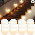 12 Pack Motion Sensor Stair Light for Indoor, Battery Operated Night Lights, Led Stick On Puck Lighting Closet Lamp, Motion Activated Lamps for Step, Cabinet, Hallway, Bathroom