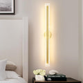 Modern Wall Sconces 31.5In Gold Wall Light Fixtures 3000K Dimmable LED Sconce Lighting Indoor Hardwired Wall Lamps for Living Room Bedroom Hallway Stairs
