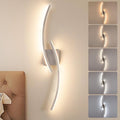 Hardwired 3000~6000K Modern Wall Sconce, 31.5IN Silver LED Wall Light Fixtures Brushed Nickel Wall Lights for Bedroom, Living Room, Hallway and Bedside Wall Lamp
