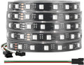 BTF-LIGHTING WS2814 IC RGBW RGB+Cool White (Similar WS2812B) Addressable DC24V 16.4FT 60LED/m 10pixel/m Flexible 4 Colors in 1 Dream Color LED Strip IP67 for Home Decor (No Adapter or Controller)