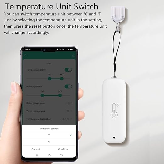 WiFi Hygrometer Thermometer Sensor: Wireless Smart Temperature Humidity Monitor with App Notification Alert, Data Storage Export, Calibration Function, Compatible with Alexa (White-3PCS)