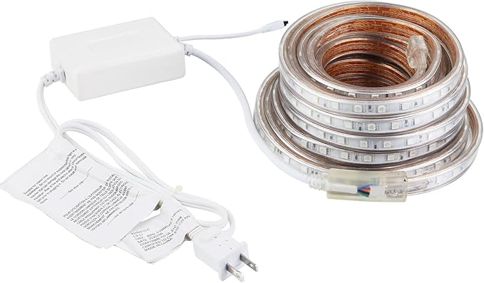 150 FT Waterproof Led Strip Lights for Outdoor Indoor, Cool White, Warm White, Blue, 16 Multiple Color Changing Led Light with Remote Control (150 feet)