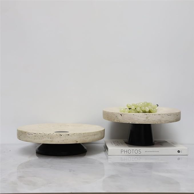 Modern Style Marble Tray Organizer - Modern Stone Decoration for Living Room, Dining Table, Office - Stylish Key and Jewelry Holder(Beige3)