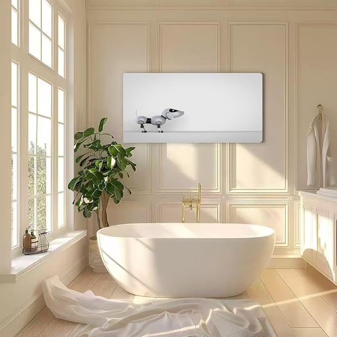 Wibinuki Wall Art Wall Decor Wall Paintings Dog robot empty wall for Living Room Bedroom Bathroom Home Decor Can Be Hung Directly 20"x 40"