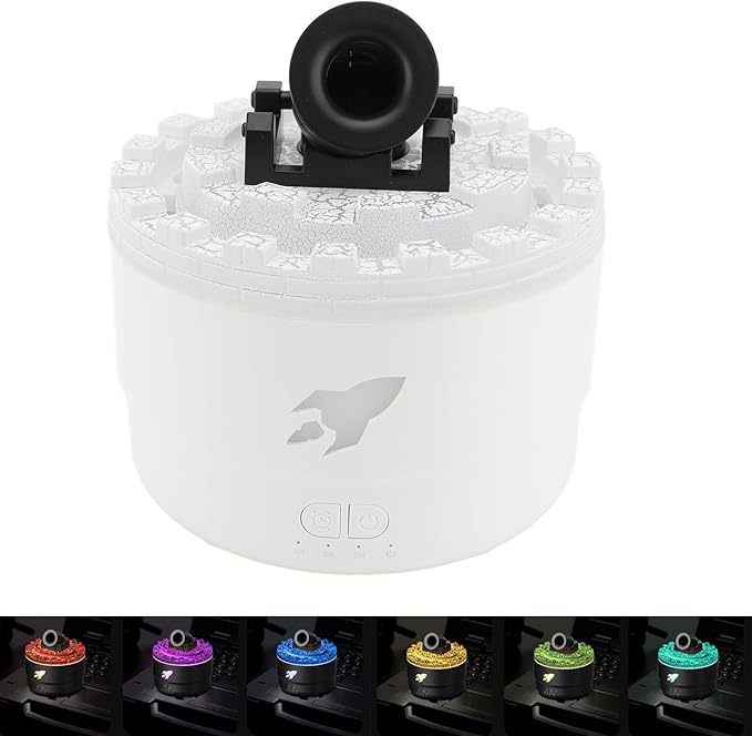 Aromatherapy Essential Oil Diffusers, 300ml High Mist Output Humidifiers for Large Room, with 7 Color LED Light, Quiet Air Diffuser Humidifier Night Light for Home (White)
