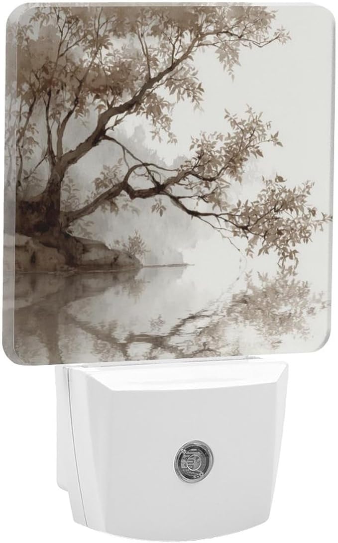 Night Lights Plug Into Wall, Misty Wash LED Smart Light Sensor Night Light Auto Dusk to Dawn for Hallway, Bedroom, Bathroom, Stairway