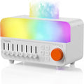 4-in-1 Sleep Sound Machine with White Noise & 8 Nature Sounds, Bluetooth Speaker, Night Light & Aroma Diffuser with Timer for Baby, Kids and Adults (White)
