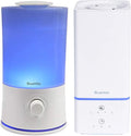 BlueHills Premium Set of Two Large 2000 ML and 2200 ML XL Essential Oil Diffusers Humidifier Combo for Large Room Home with Décor LED Lights Great Gift – Value Pack of White.