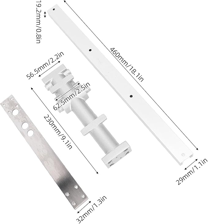 GOTOTOP Automatic Door Closer Hydraulic Commercial Grade Closer Adjustable Spring 2-Stage Speed for 40-65kg Doors up to 1100mm with Aluminum Alloy Construction