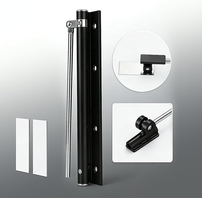 Automatic Door Closers for Home,Safety Spring Door Closer,Thick Stainless Steel Material,Adjustable Catch Speed,with Screw,Wrench,Easy to Install