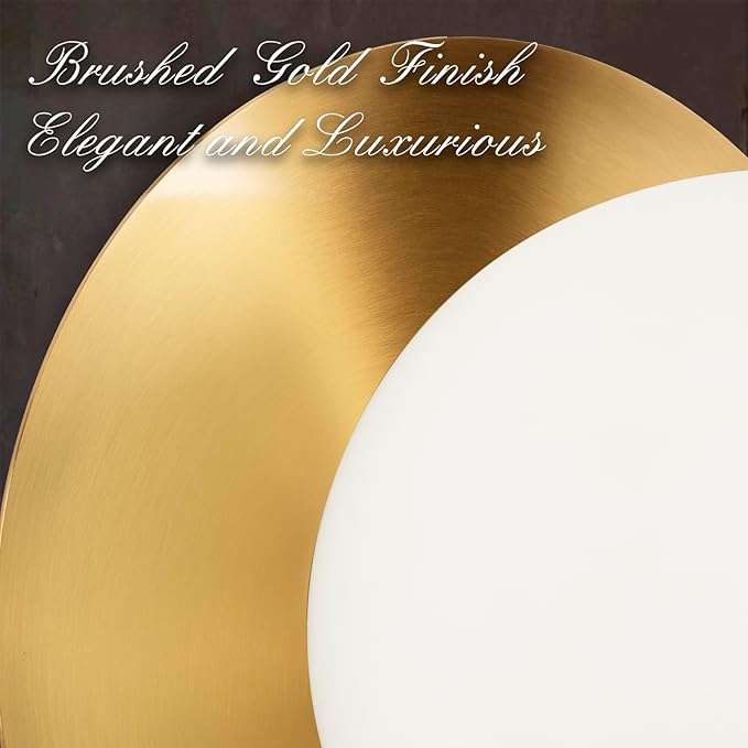 1 Light Wall Sconce, Mid Century Modern Globe Wall Sconce, Ceiling Light Fixture, Vanity Light Fixture, Indoor Wall Light for Living Room Bedroom Hallway Bathroom Entry (Brushed Gold)