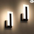 Modern Wall Sconces Set of Two, Led Wall Light 7w, Warm White Beside Light Hardwired Acrylic Wall Light Lighting, Suitable for Living Room Corridor Bedside (Warm White 3000K 2Pack)