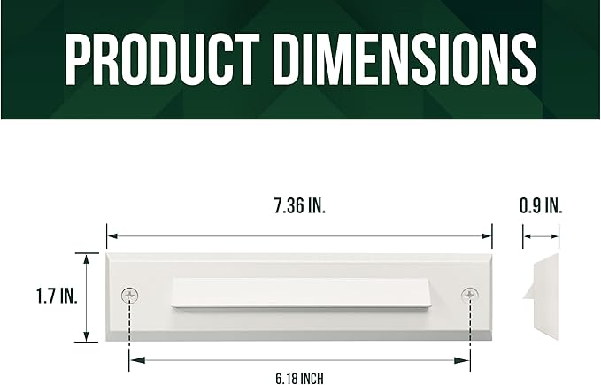 GKOLED 6-Pack Low Voltage 12V AC/DC LED Linear Step Lights, 2W Landscape Lighting, Outdoor Waterproof Accent Lighting Fixtures, Die-cast Aluminum with Classic White Powder Coated Finish