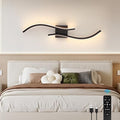 CANEOE Battery Operated Wall Sconces with Remote Control,10000mAh USB Rechargeable Black Wall Light,3000K-6000K LED Wireless Wall Lamp for Bedroom,Hallway,Background Wall,31.5inch,1 Pack