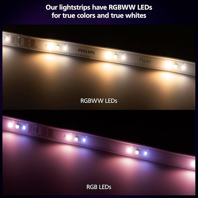 Philips Hue Indoor 16 Ft Smart LED Solo lightstrip Base Kit - 1 Pack - Control with Hue App - Compatible with Alexa, Google Assistant and Apple HomeKit