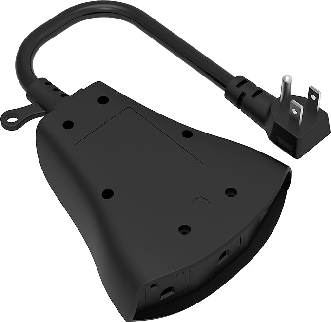 Monster Outdoor Smart Outlet Plug, 3-Outlet, Voice Control Compatible with Alexa and Google Assistant, Scheduling, Timer Control, Automation, Quick Setup via 2.4GHz Wi-Fi, Smart Outdoor Plug