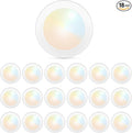 18-Pack 6 Inch Disk Lights, 2700K-5000K Adjustable, 16W, 1050LM, CRI 90+, Dimmable 10%-100%, Wet Rated, Surface Mount LED Ceiling Light for Bathroom Kitchen, ETL Listed
