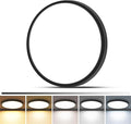 zemty 1Pack LED Flush Mount Ceiling Light, 9Inch 18W Dimmable Ceiling Lights Fixture, 5 Color Temperatures (3000K-6500K) Black Round Ceiling Lamp for Bedroom, Kitchen, Hallway,Bathroom