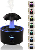 Rain Humidifier Oil Diffuser, Raindrop Essential Oil Aromatherapy Diffuser for Bedroom, 360° Rotating Raindrop & 7 LED Mood Lights, Auto Shut-Off, Quiet Cool Mist Humidifier for up to 24 Hrs
