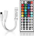 44 Key LED Strip Light Remote Controller, IR Wireless Dimmer with 4-Pin Output for RGB 3528 5050 5630 LED Tape Lights, 12V/24V DC5-24V Power Supply Replacement Remote