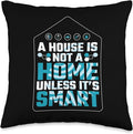Smart Home Home Automation Clothing Smart Home House Automation Throw Pillow, 16x16, Multicolor