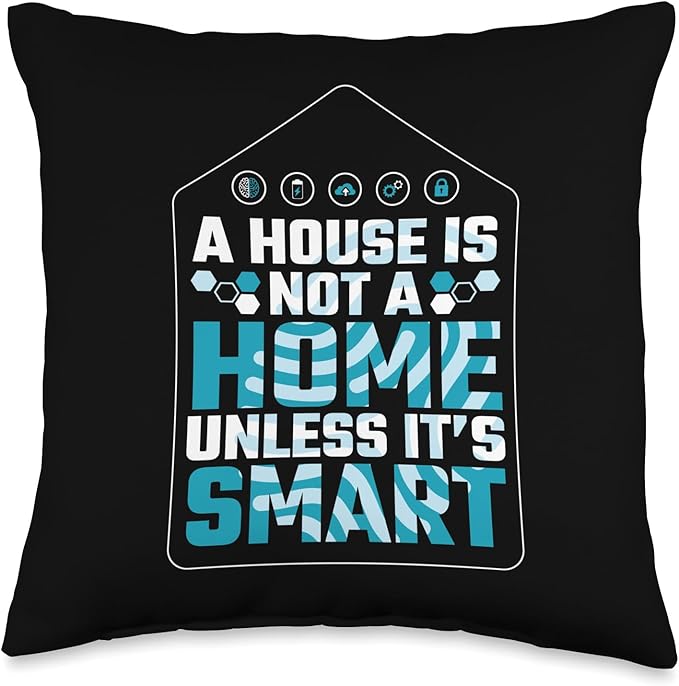 Smart Home Home Automation Clothing Smart Home House Automation Throw Pillow, 16x16, Multicolor