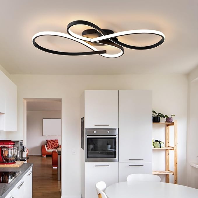Modern LED Ceiling Light, Dimmable LED Chandelier Flush Mount Ceiling Lights,Flush Mount Ceiling Chandelierlight,fixtures for Dining Room Ceiling Living Room Bedroom (80 cm)