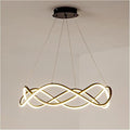 Modern Home Decor Led Lights Pendant Light Lamps for Living Room Chandeliers for Dining Hanging Indoor Lighting,Modern LED Chandelier(RC Remote dimming,Black-D100cm)