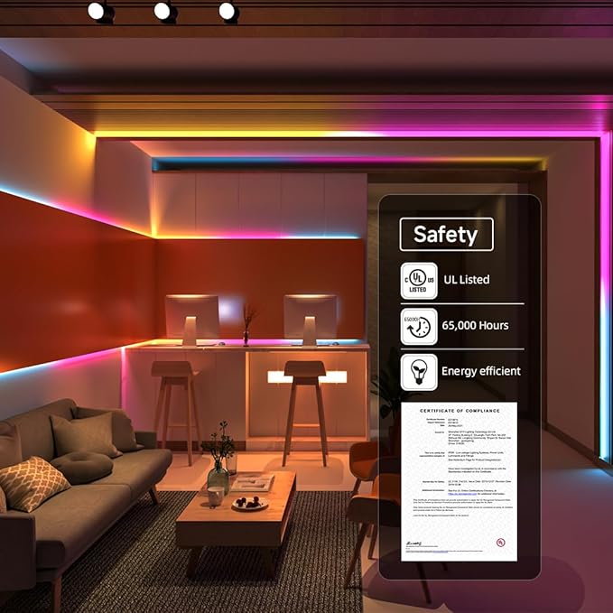 BTF-LIGHTING WS2811 Dual IC RGBCCT FCOB COB LED Strip,UL Listed High Density Chasing IC RGB Light+Tunable White 3000K-6000K,9.8FT 840LEDs/m,10mm Width IP30 DC24V 3M Tape(No Adapter or Controller)