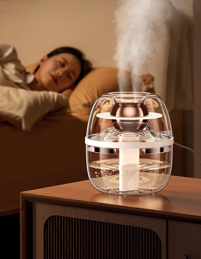 105 oz (3000ml) Essential Oil Aromatherapy Diffuser, Transparent Dual Spray Large Capacity Humidifier with Night Light for Large Rooms, Office, Home, Spa, Yoga, Bedroom, Gym (Green)
