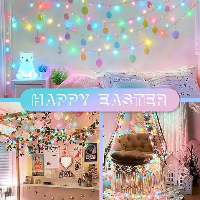 LAMPHOME 165FT 500 LED Colourful String Lights, 16 Modes Timer Clear Wire Fairy Lights, Waterproof Connectable Plug in Twinkle Lights for Indoor Outdoor Easter, Christmas, Wedding Party Decorations