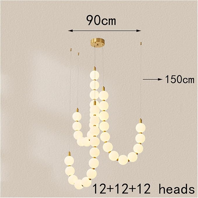 Modern Chandelier, Modern Home Decor led Lights Pendant Light Lamps for Living Room Chandeliers for Dining Hanging Indoor Lighting(C 36 Heads,Warm White)