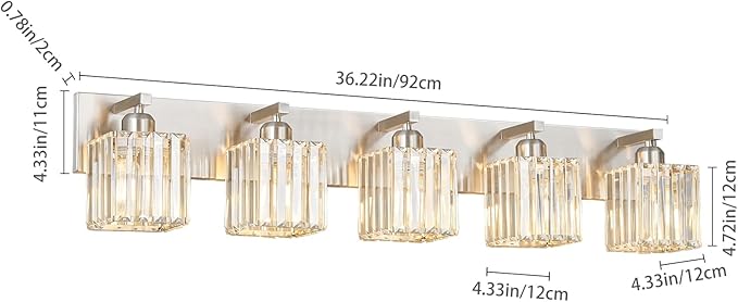 BubbleGlassBallWallSconcesBathroomLightFixturedFinish,3-LightRibbedGlobesLamps,WallMountedVanityLightFixtureforBedsideStairwayHallwayPorch
