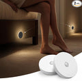 Linkable Smart Night Light with Motion Sensor, Wireless Rechargeable Battery Magnetic LED Wall Lamp 2-Pack for Indoor Connecting Bathroom, Closet, Stairs, Bedroom, Hallway