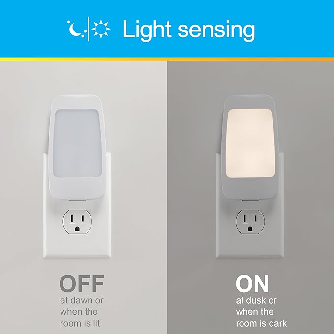 GE 4-in-1 LED Power Failure Night Light, Dusk-to-Dawn Sensor, Foldable Plug, Portable, Flashlight, Ideal for Storm, Outage, Emergency, Blackout, Hurricane, Tornado, White, 29679