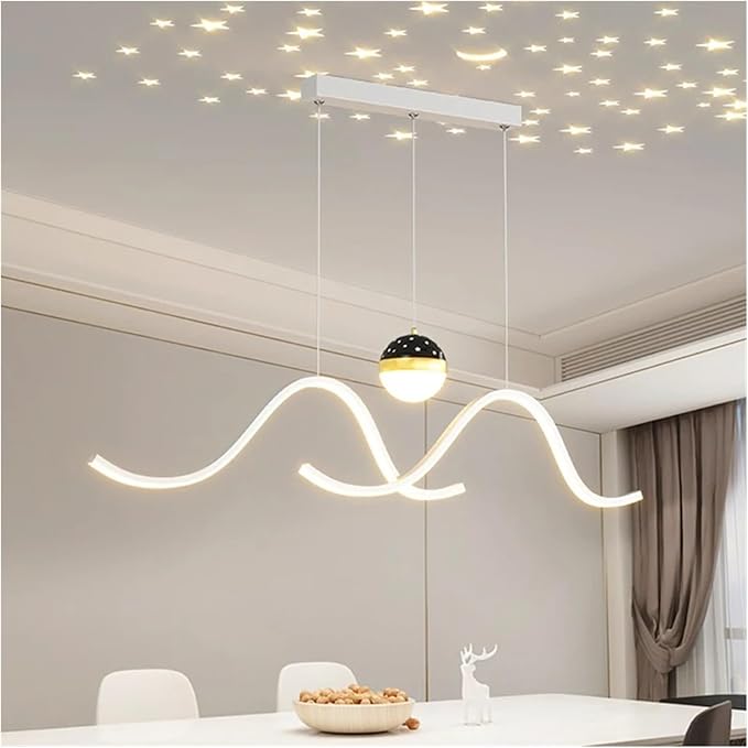 Modern Dining Room Lamparas Decoracion Smart Pendant Lights Decoration Chandeliers Compatible with Dining Room,for Living Room,OneColor