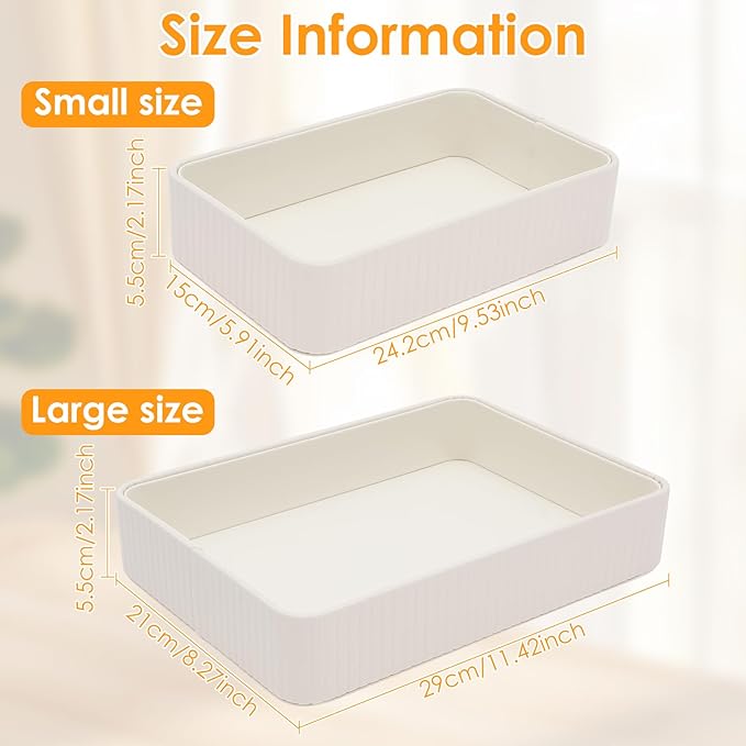 Nightstand Organizer Tray PU Desk Catchall Tray for Cologne, Perfume, Keys, Wallet, Phone, Watch, Jewelry & Sunglasses
