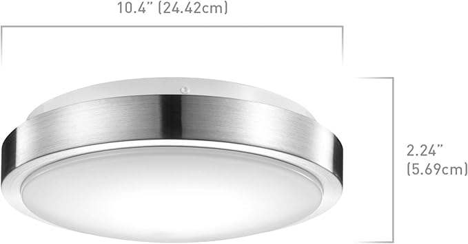 Globe Electric 60839 Wi-Fi Smart 11" Flush Mount Ceiling Light, Brushed Nickel, No Hub Required, Voice Activated, Energy Star, 16 W, Multicolor Changing RGB, White 2000K - 5000K, 1120 Lumens, 80 CRI