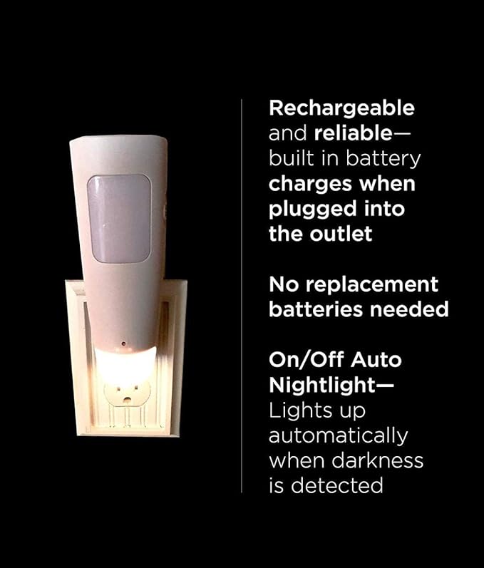 Westek LED Emergency Lights for Home Power Failure, 2 Pack - 3 Function Power Failure Light, Rechargeable Flashlight and Night Light - Must-Have for Snow Storms and Blackouts - NL-PWFL